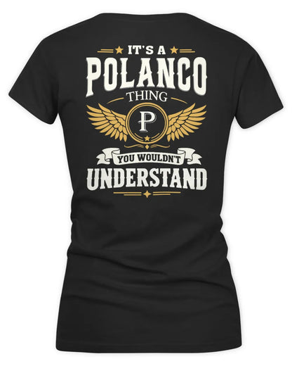 POLANCO KT06-M008 It’s a [NAME] Thing – You Wouldn’t Understand | Personalized Vintage T-Shirt - Women's V-Neck T-Shirt - Black