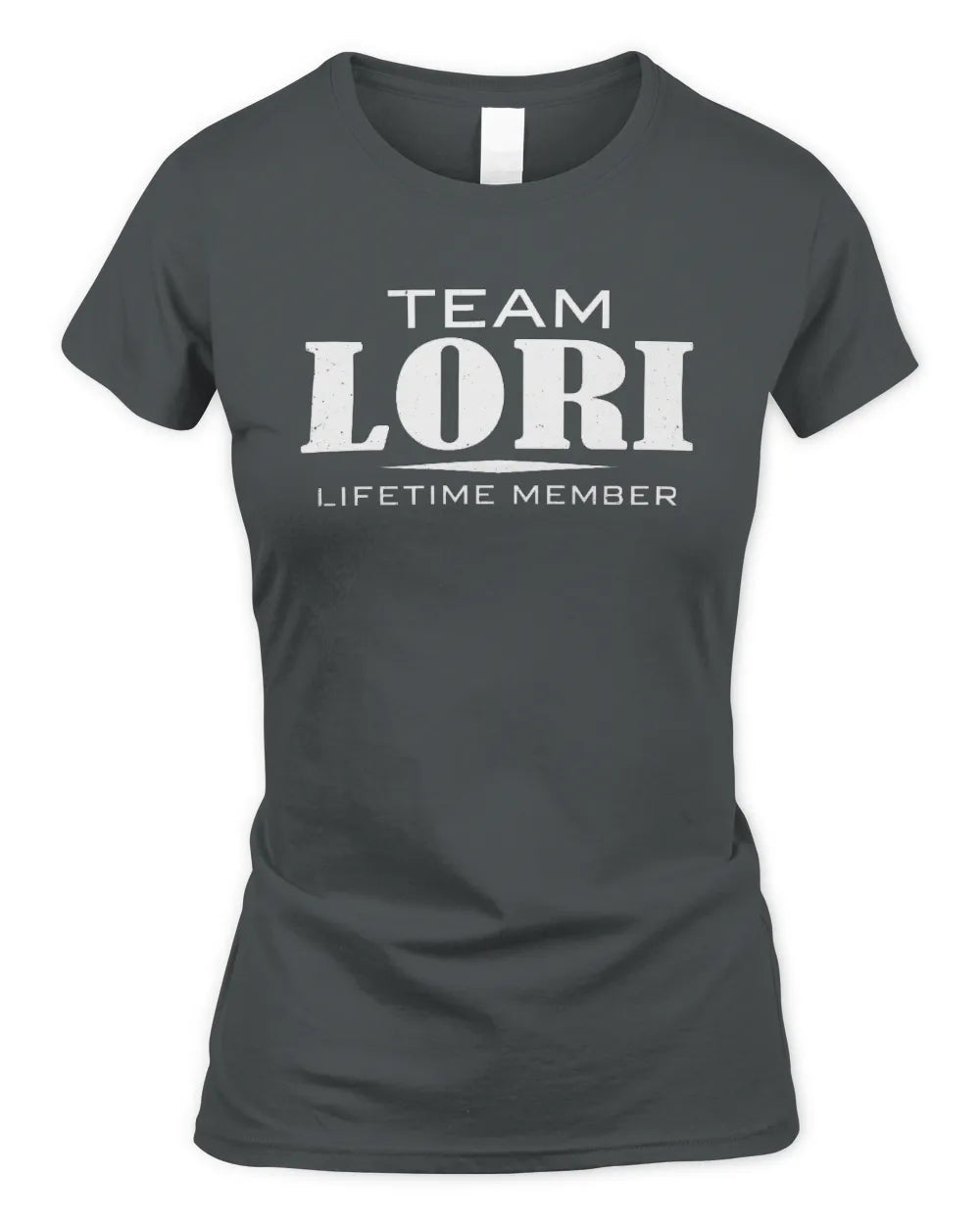 LORI BL62-K4-128 - Personalized “Team NAME Lifetime Member” - Women's Standard T-Shirt - Charcoal