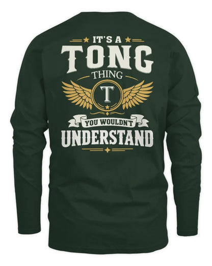 TONG KT06-M008 It’s a [NAME] Thing – You Wouldn’t Understand | Personalized Vintage T-Shirt - Men's Long Sleeved T-Shirt - Forest Green