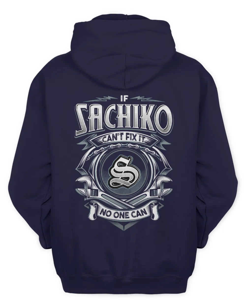 SACHIKO AP81-K4-626 - Personalized Ahmed Quote Apparel “If Ahmed Can't Fix It, No One Can” - Unisex Hoodie - Navy