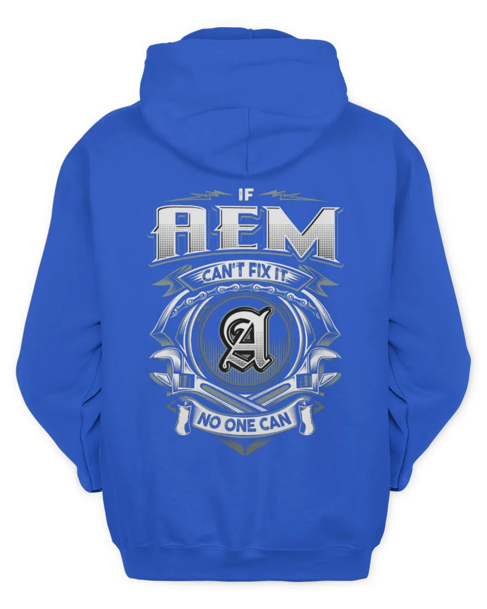 AEM AP81-K4-626 - Personalized Ahmed Quote Apparel “If Ahmed Can't Fix It, No One Can” - Unisex Hoodie - Royal