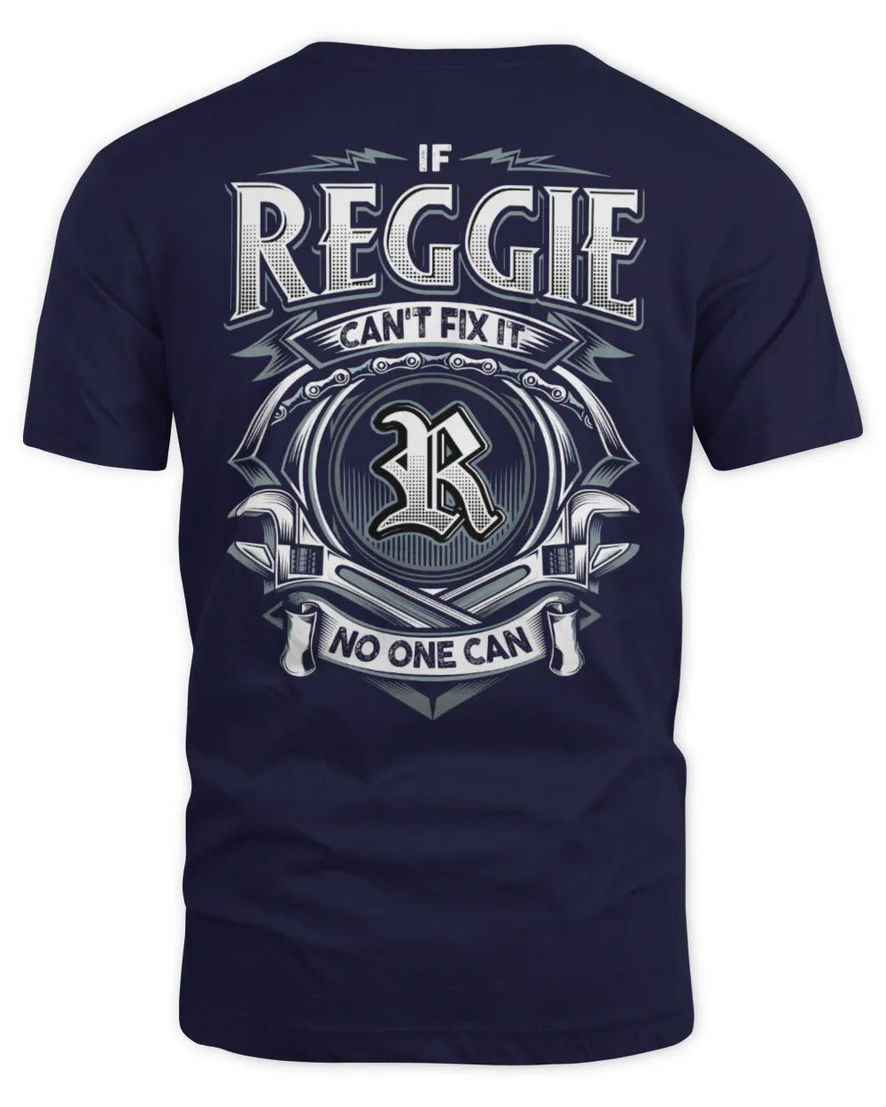REGGIE AP81-K4-626 - Personalized Ahmed Quote Apparel “If Ahmed Can't Fix It, No One Can” - Unisex Standard T-Shirt - Navy