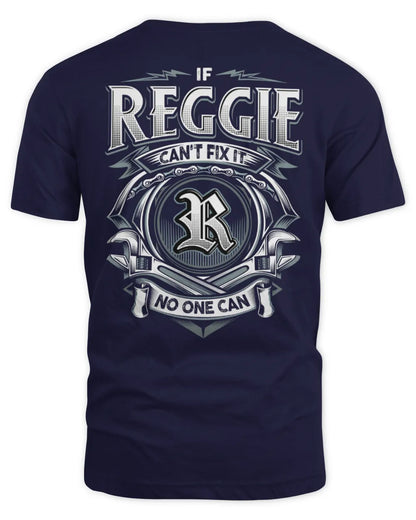 REGGIE AP81-K4-626 - Personalized Ahmed Quote Apparel “If Ahmed Can't Fix It, No One Can” - Unisex Standard T-Shirt - Navy