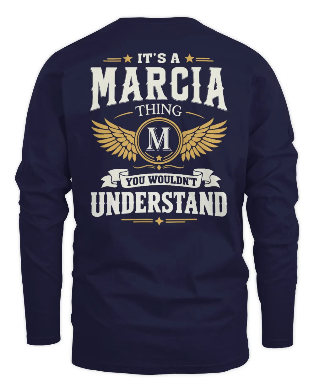 MARCIA KT06-M008 It’s a [NAME] Thing – You Wouldn’t Understand | Personalized Vintage T-Shirt - Men's Long Sleeved T-Shirt - Navy