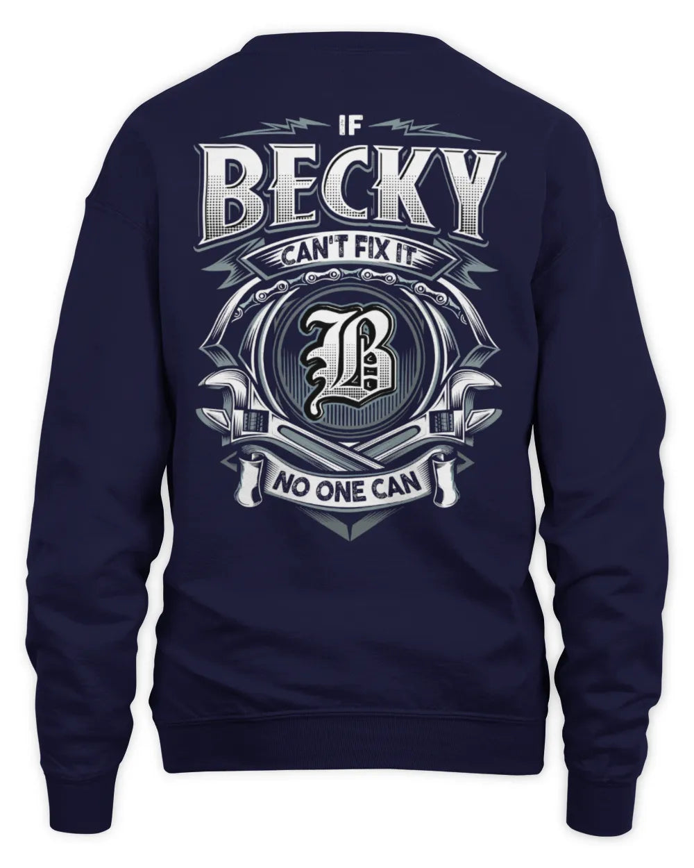 BECKY AP81-K4-626 - Personalized Ahmed Quote Apparel “If Ahmed Can't Fix It, No One Can” - Unisex Sweatshirt - Navy