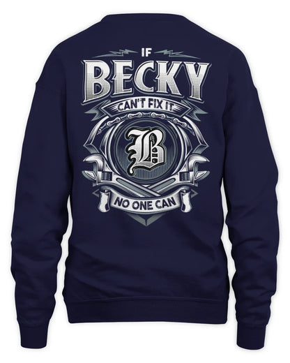 BECKY AP81-K4-626 - Personalized Ahmed Quote Apparel “If Ahmed Can't Fix It, No One Can” - Unisex Sweatshirt - Navy