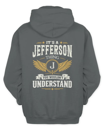 JEFFERSON KT06-M008 It’s a [NAME] Thing – You Wouldn’t Understand | Personalized Vintage T-Shirt - Unisex Hoodie - Charcoal