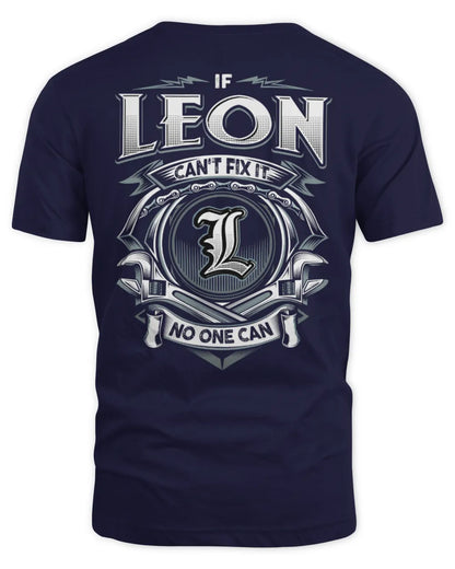 LEON AP81-K4-626 - Personalized Ahmed Quote Apparel “If Ahmed Can't Fix It, No One Can” - Unisex Standard T-Shirt - Navy