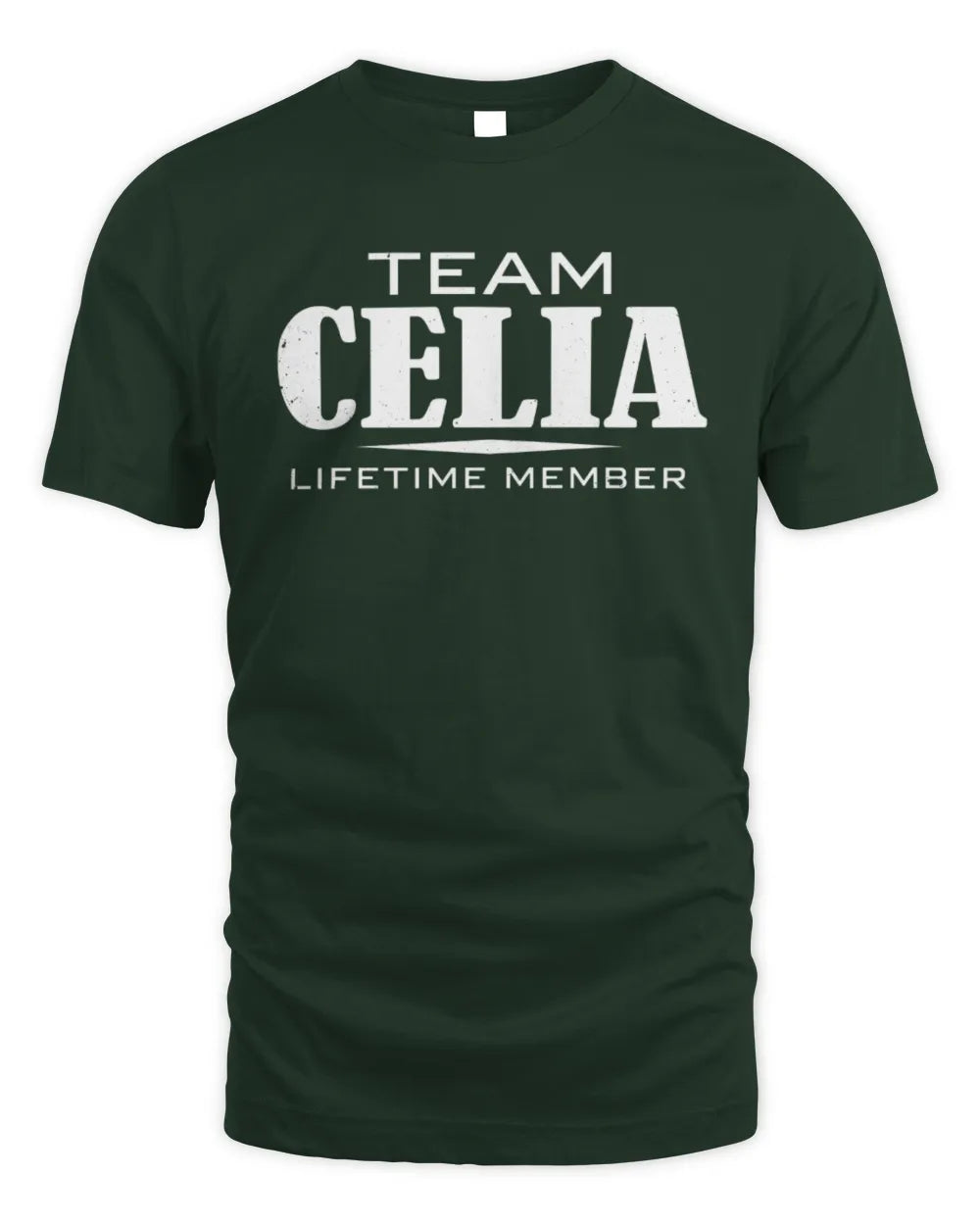 CELIA BL62-K4-128 - Personalized “Team NAME Lifetime Member” - Unisex Standard T-Shirt - Forest Green