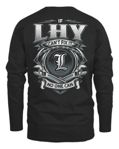 LHY AP81-K4-626 - Personalized Ahmed Quote Apparel “If Ahmed Can't Fix It, No One Can” - Men's Long Sleeved T-Shirt - Black