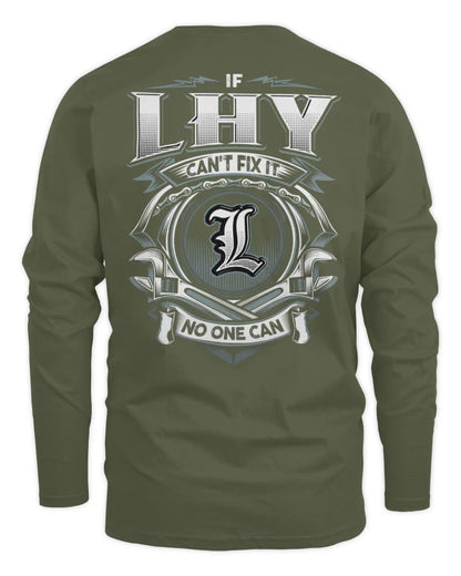 LHY AP81-K4-626 - Personalized Ahmed Quote Apparel “If Ahmed Can't Fix It, No One Can” - Men's Long Sleeved T-Shirt - Military Green