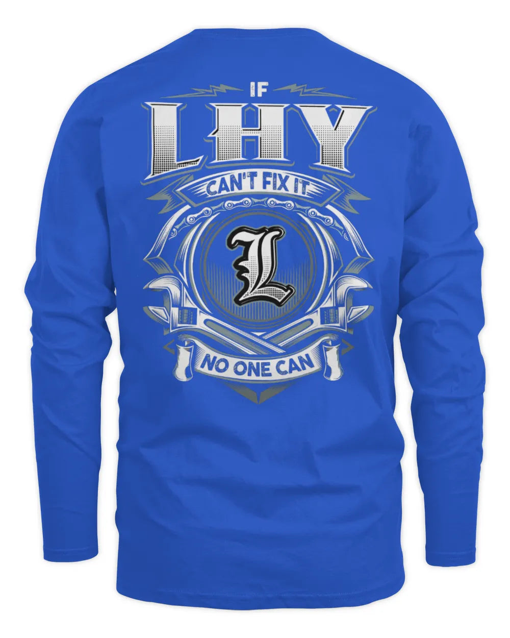 LHY AP81-K4-626 - Personalized Ahmed Quote Apparel “If Ahmed Can't Fix It, No One Can” - Men's Long Sleeved T-Shirt - Royal