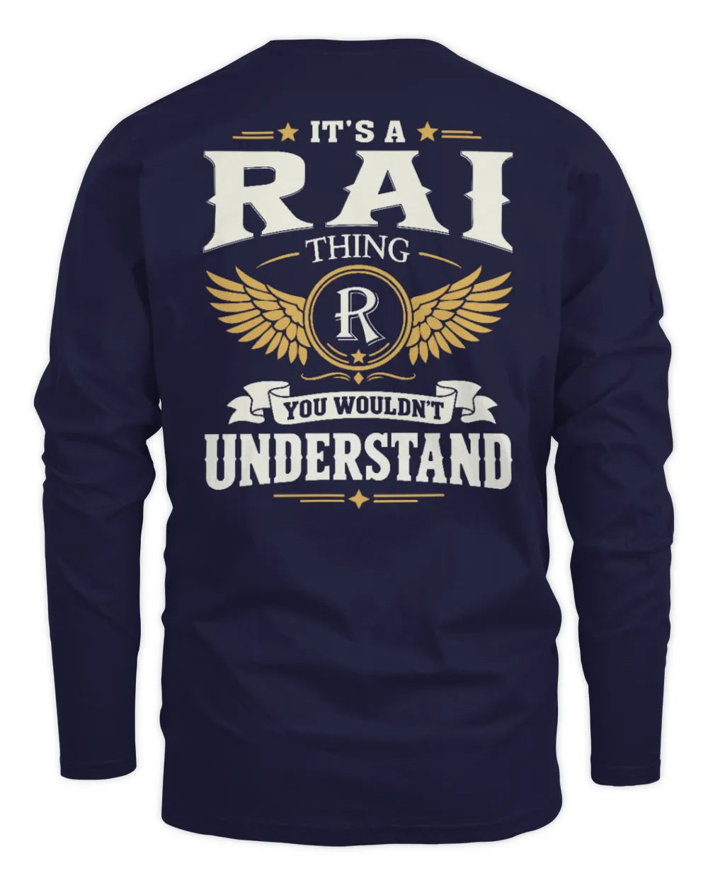RAI KT06-M008 It’s a [NAME] Thing – You Wouldn’t Understand | Personalized Vintage T-Shirt - Men's Long Sleeved T-Shirt - Navy