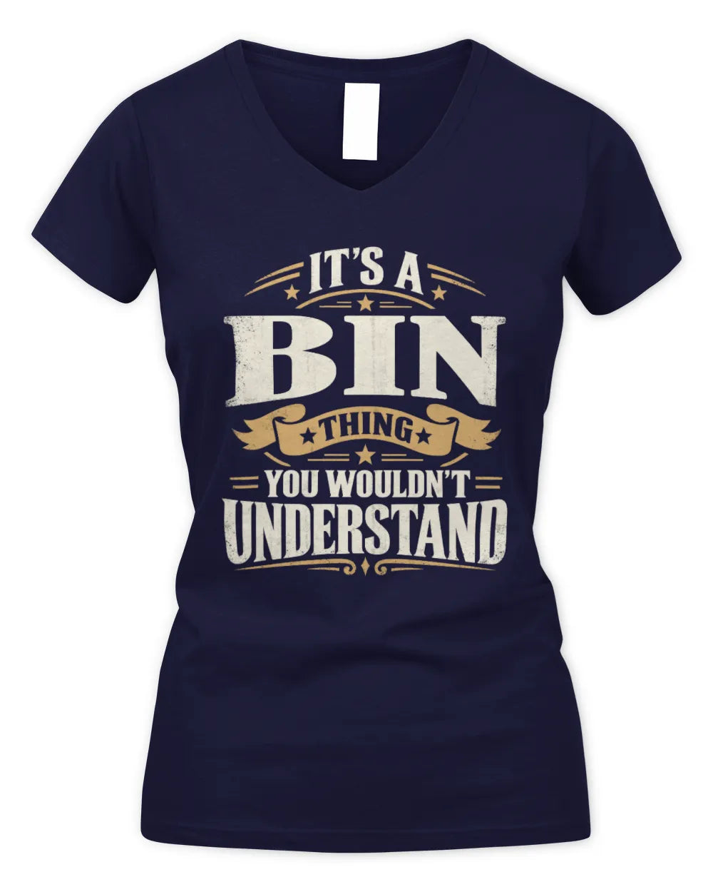 BIN P08 TH51 - Personalized “It’s a/an [NAME] Thing – You Wouldn’t Understand” Shirt - Women's V-Neck T-Shirt - Navy
