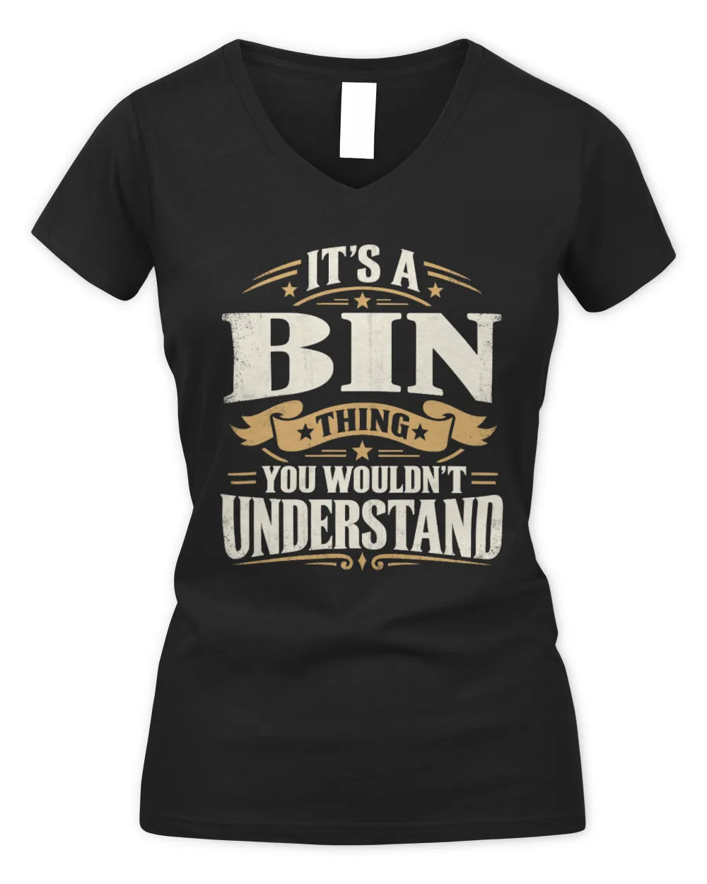 BIN P08 TH51 - Personalized “It’s a/an [NAME] Thing – You Wouldn’t Understand” Shirt - Women's V-Neck T-Shirt - Black