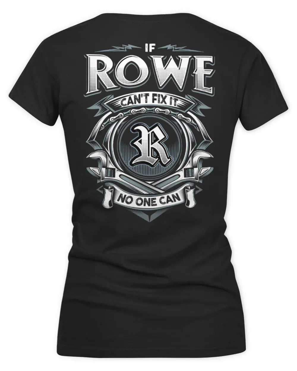 ROWE AP81-K4-626 - Personalized Ahmed Quote Apparel “If Ahmed Can't Fix It, No One Can” - Women's V-Neck T-Shirt - Black