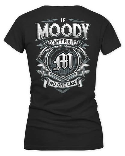 MOODY AP81-K4-626 - Personalized Ahmed Quote Apparel “If Ahmed Can't Fix It, No One Can” - Women's V-Neck T-Shirt - Black