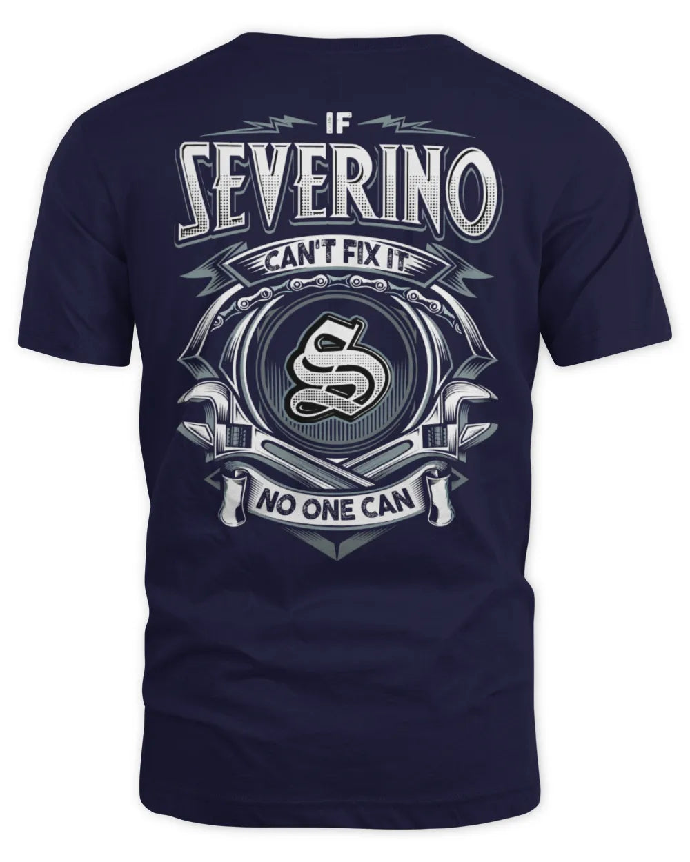 SEVERINO AP81-K4-626 - Personalized Ahmed Quote Apparel “If Ahmed Can't Fix It, No One Can” - Unisex Standard T-Shirt - Navy