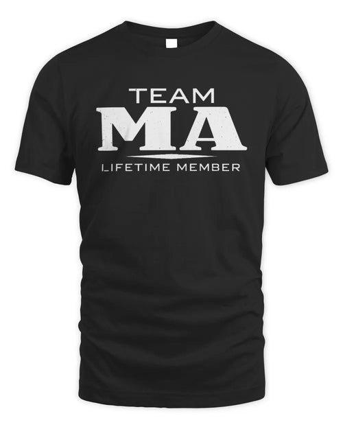 MA BL62-K4-128 - Personalized “Team NAME Lifetime Member” - Unisex Standard T-Shirt - Black