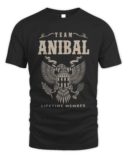 ANIBAL TP06-K82 – Personalized Classic Style Apparel “Team NAME Lifetime Member” - Unisex Standard T-Shirt - Black