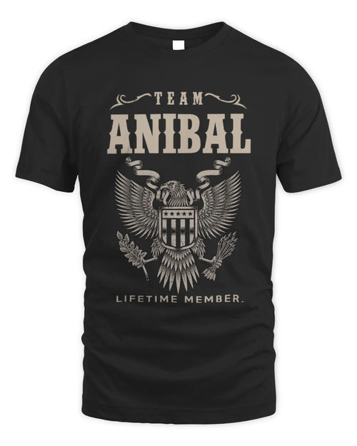 ANIBAL TP06-K82 – Personalized Classic Style Apparel “Team NAME Lifetime Member” - Unisex Standard T-Shirt - Black