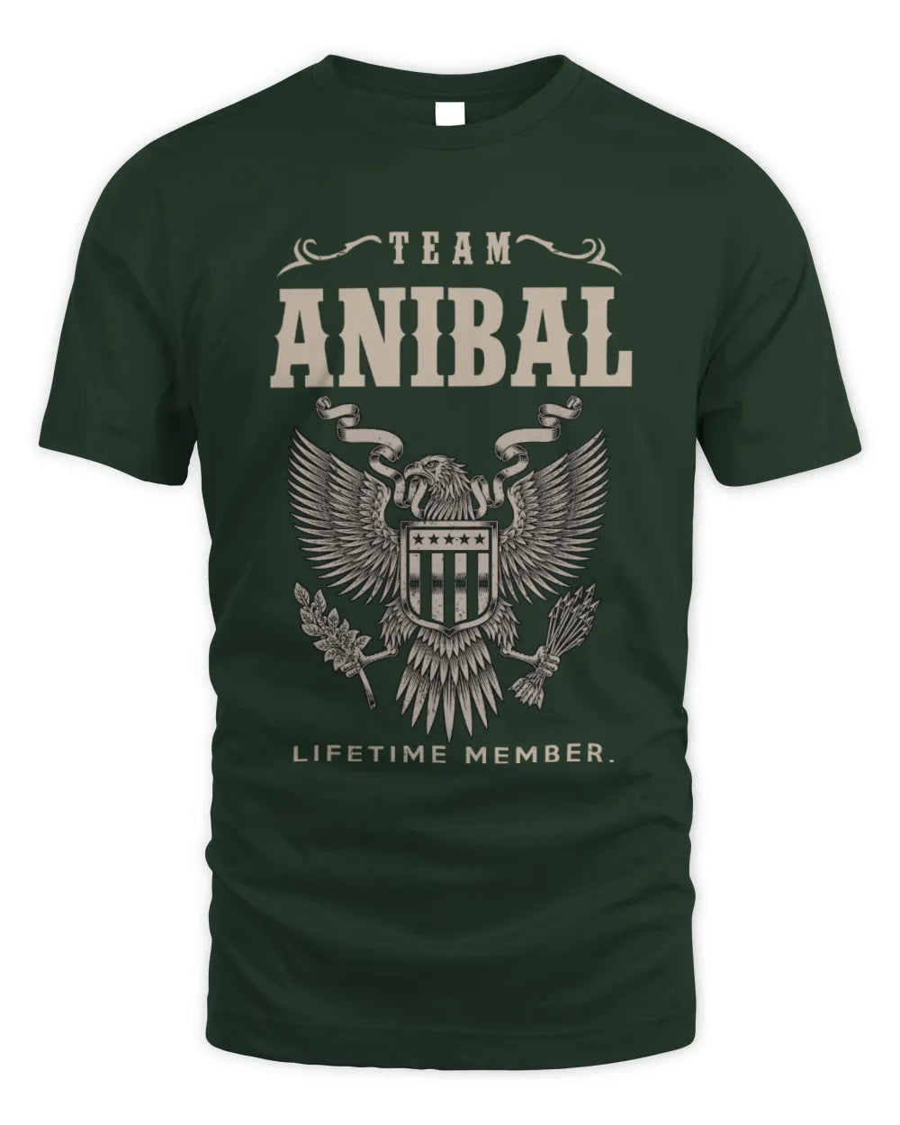 ANIBAL TP06-K82 – Personalized Classic Style Apparel “Team NAME Lifetime Member” - Unisex Standard T-Shirt - Forest Green