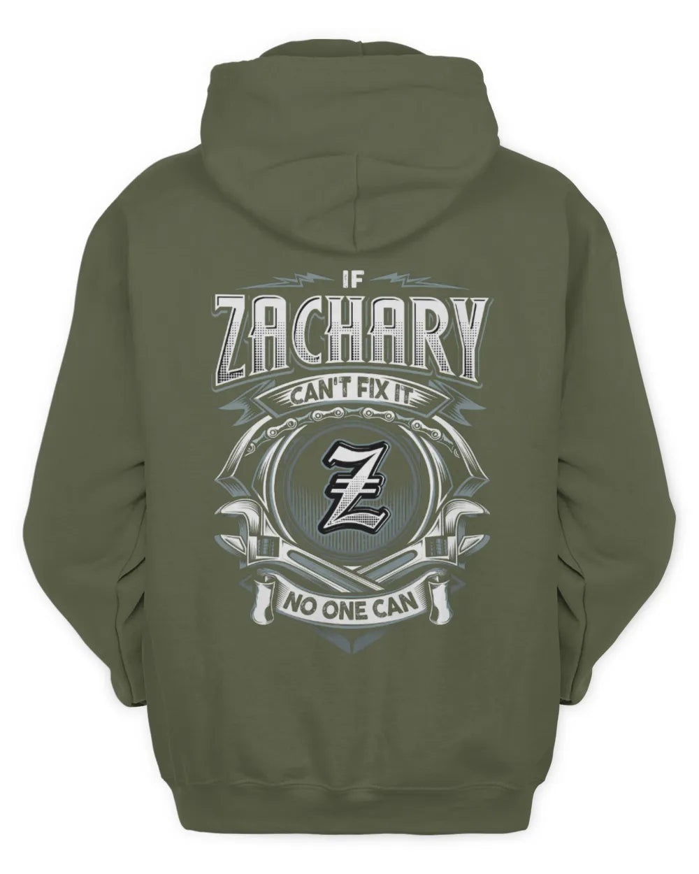 ZACHARY AP81-K4-626 - Personalized Ahmed Quote Apparel “If Ahmed Can't Fix It, No One Can” - Unisex Hoodie - Military Green