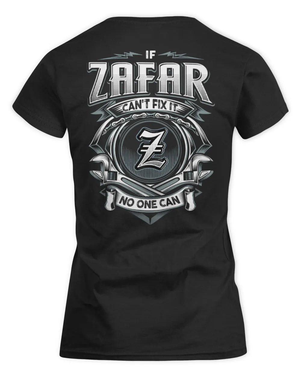 ZAFAR AP81-K4-626 - Personalized Ahmed Quote Apparel “If Ahmed Can't Fix It, No One Can” - Women's Standard T-Shirt - Black
