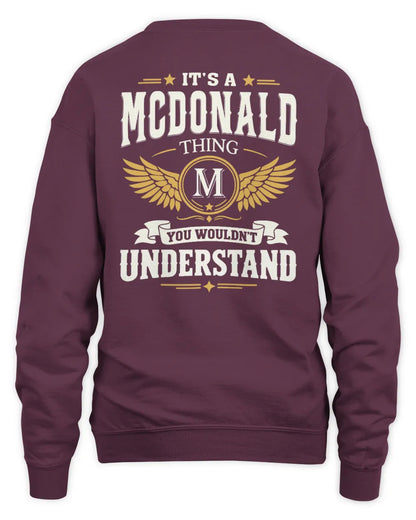 MCDONALD KT06-M008 It’s a [NAME] Thing – You Wouldn’t Understand | Personalized Vintage T-Shirt - Unisex Sweatshirt - Maroon