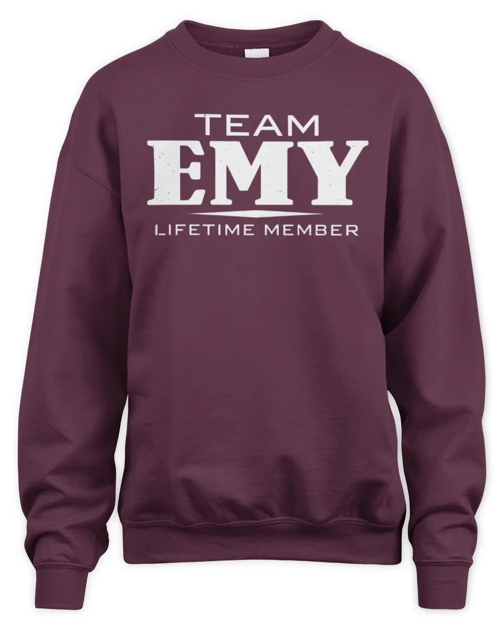 EMY BL62-K4-128 - Personalized “Team NAME Lifetime Member” - Unisex Sweatshirt - Maroon