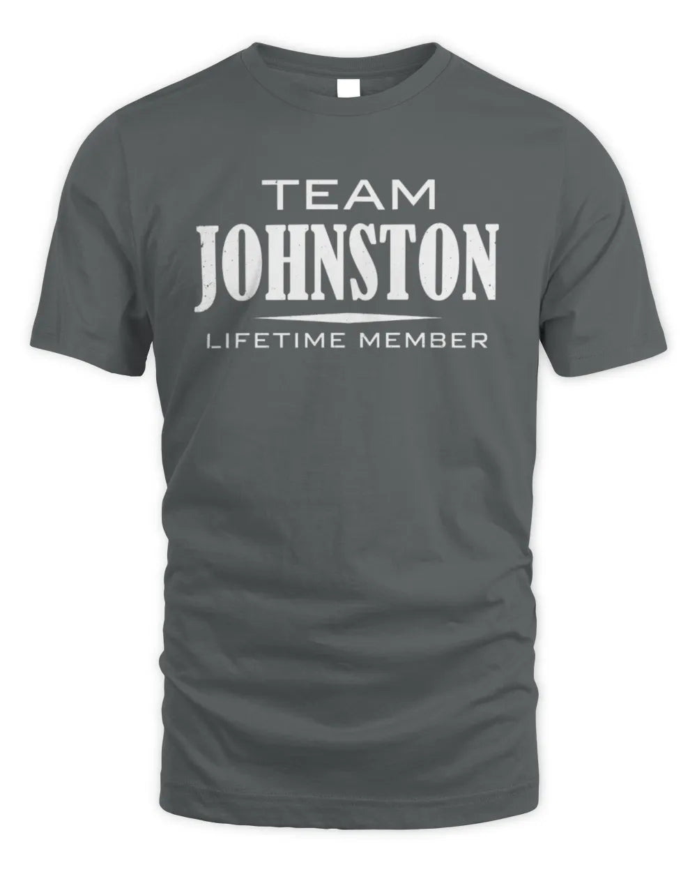 JOHNSTON BL62-K4-128 - Personalized “Team NAME Lifetime Member” - Unisex Standard T-Shirt - Charcoal
