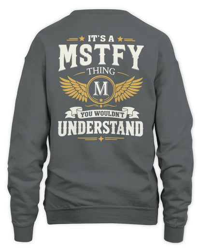 MSTFY KT06-M008 It’s a [NAME] Thing – You Wouldn’t Understand | Personalized Vintage T-Shirt - Unisex Sweatshirt - Charcoal