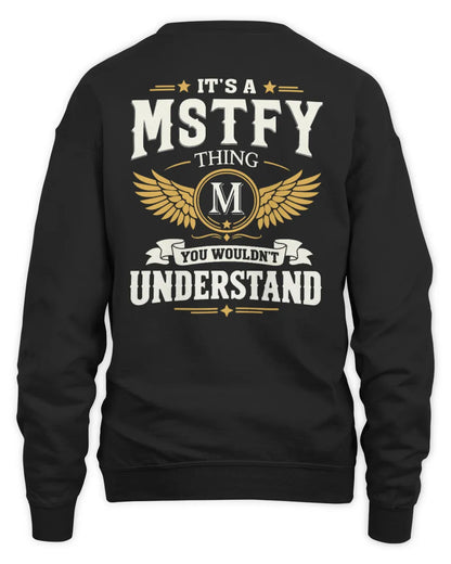 MSTFY KT06-M008 It’s a [NAME] Thing – You Wouldn’t Understand | Personalized Vintage T-Shirt - Unisex Sweatshirt - Black