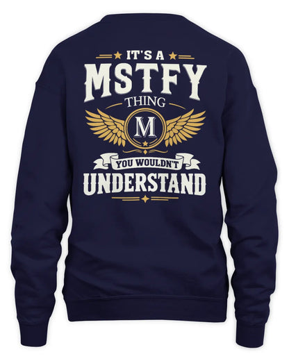MSTFY KT06-M008 It’s a [NAME] Thing – You Wouldn’t Understand | Personalized Vintage T-Shirt - Unisex Sweatshirt - Navy