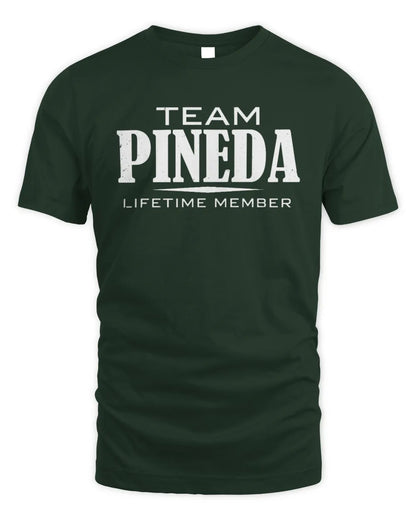PINEDA BL62-K4-128 - Personalized “Team NAME Lifetime Member” - Unisex Standard T-Shirt - Forest Green