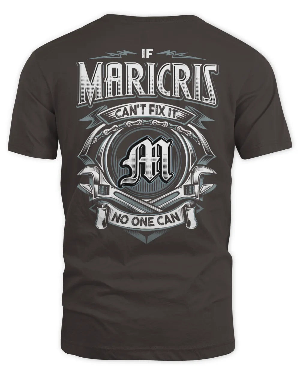 MARICRIS AP81-K4-626 - Personalized Ahmed Quote Apparel “If Ahmed Can't Fix It, No One Can” - Unisex Standard T-Shirt - Dark Chocolate