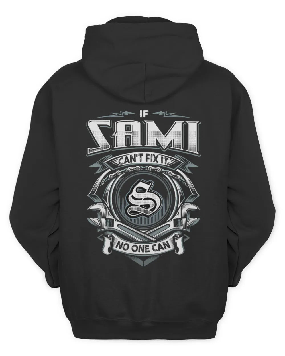 SAMI AP81-K4-626 - Personalized Ahmed Quote Apparel “If Ahmed Can't Fix It, No One Can” - Unisex Hoodie - Black