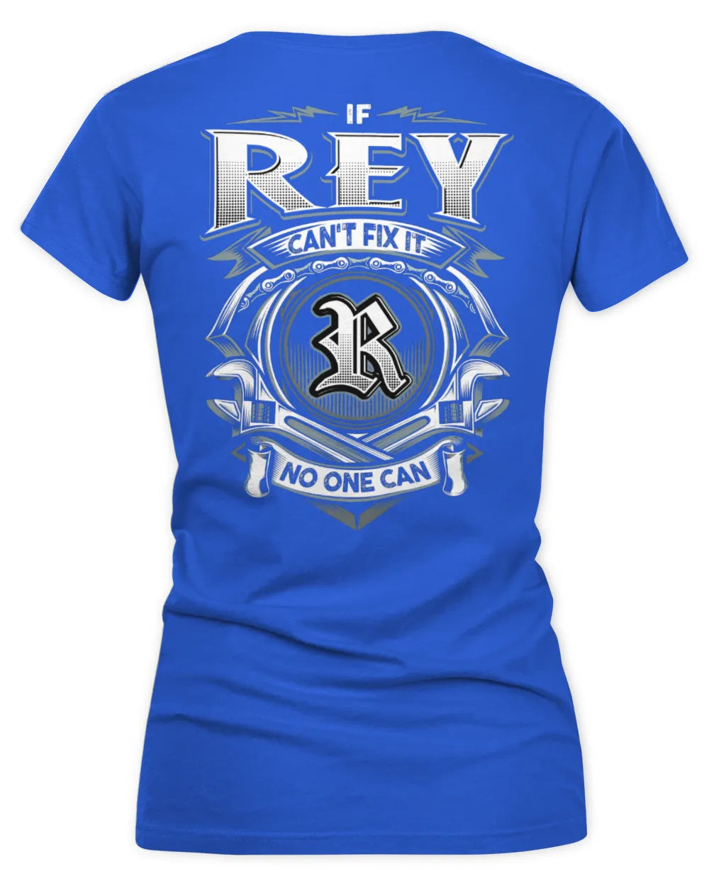 REY AP81-K4-626 - Personalized Ahmed Quote Apparel “If Ahmed Can't Fix It, No One Can” - Women's V-Neck T-Shirt - Royal