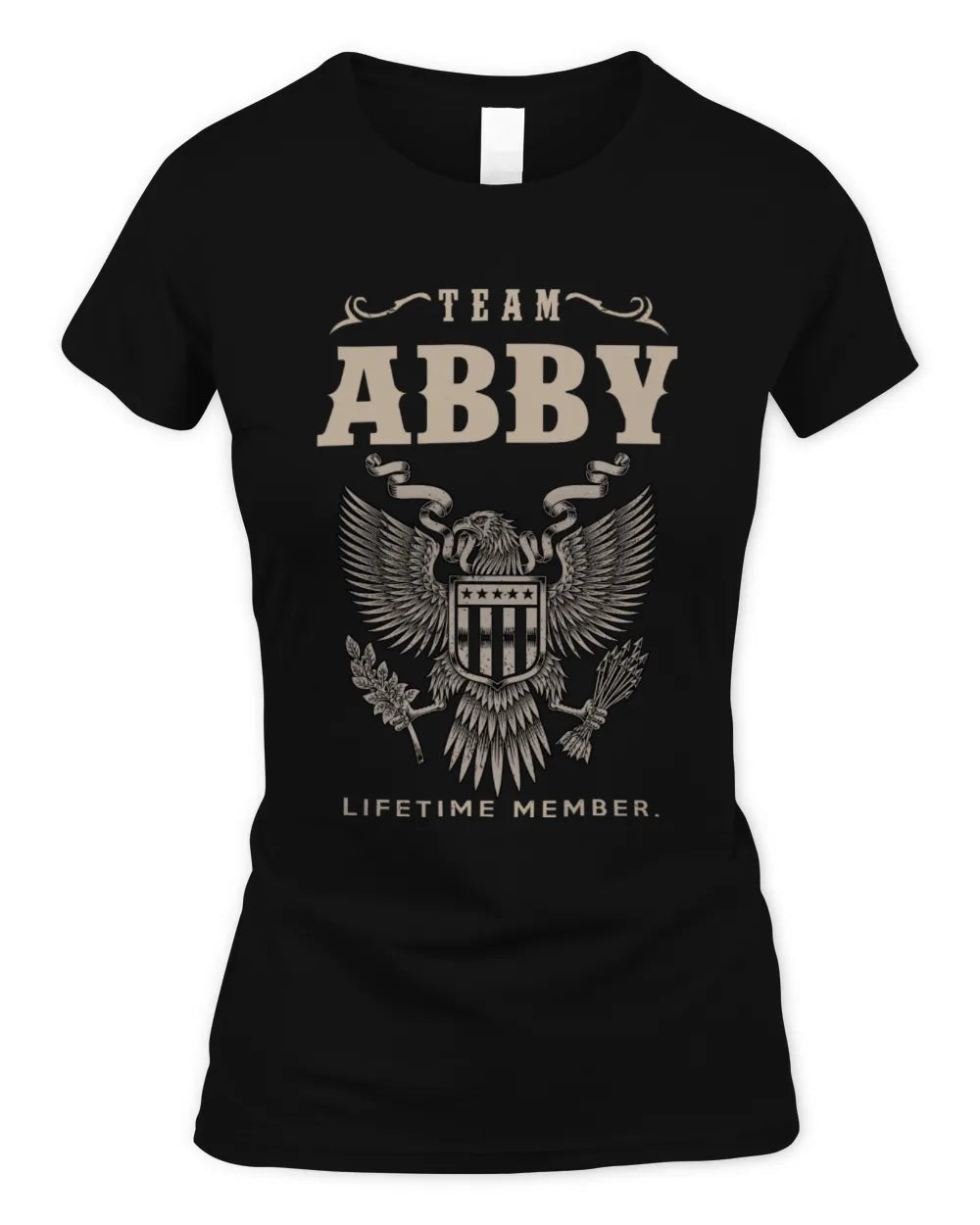 ABBY TP06-K82 – Personalized Classic Style Apparel “Team NAME Lifetime Member” - Women's Standard T-Shirt - Black
