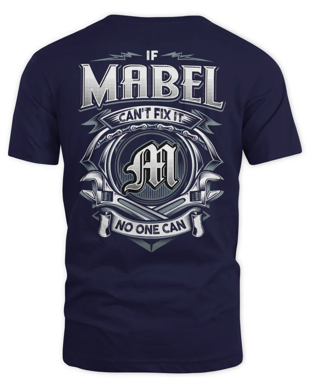 MABEL AP81-K4-626 - Personalized Ahmed Quote Apparel “If Ahmed Can't Fix It, No One Can” - Unisex Standard T-Shirt - Navy