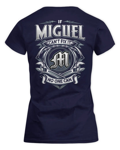 MIGUEL AP81-K4-626 - Personalized Ahmed Quote Apparel “If Ahmed Can't Fix It, No One Can” - Women's Standard T-Shirt - Navy