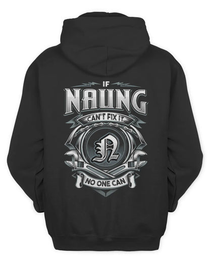 NAUNG AP81-K4-626 - Personalized Ahmed Quote Apparel “If Ahmed Can't Fix It, No One Can” - Unisex Hoodie - Black