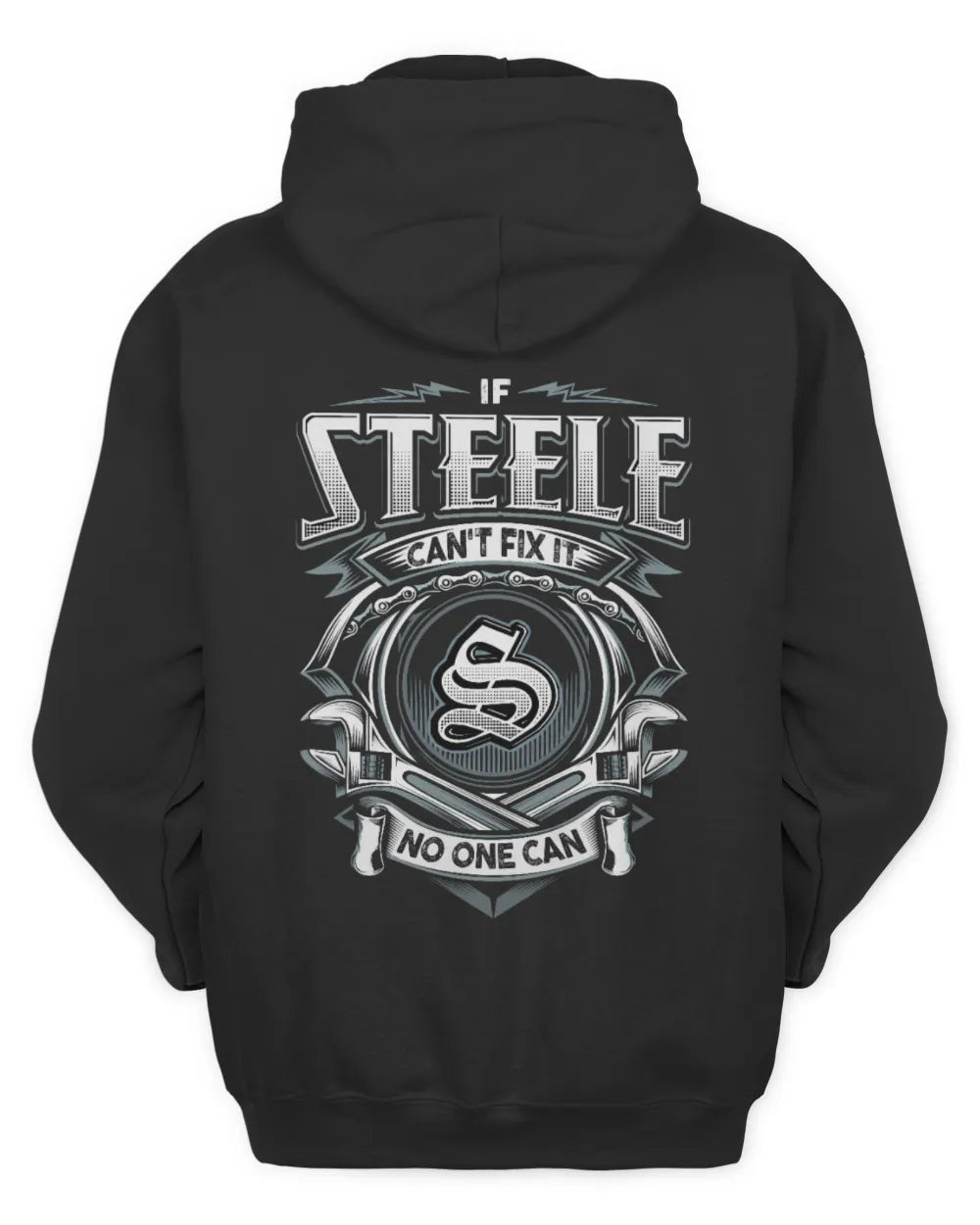STEELE AP81-K4-626 - Personalized Ahmed Quote Apparel “If Ahmed Can't Fix It, No One Can” - Unisex Hoodie - Black