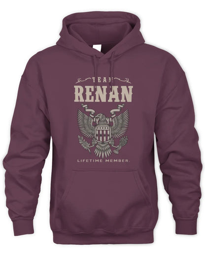 RENAN TP06-K82 – Personalized Classic Style Apparel “Team NAME Lifetime Member” - Unisex Hoodie - Maroon