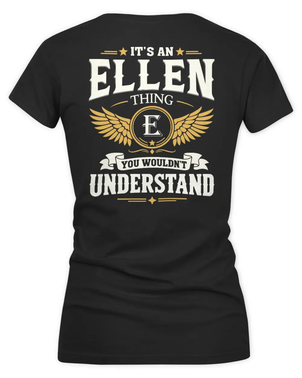 ELLEN KT06-M008 It’s a [NAME] Thing – You Wouldn’t Understand | Personalized Vintage T-Shirt - Women's V-Neck T-Shirt - Black