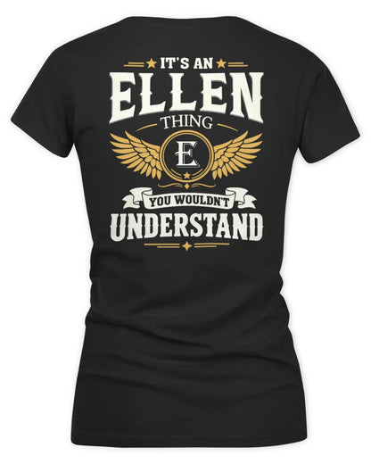 ELLEN KT06-M008 It’s a [NAME] Thing – You Wouldn’t Understand | Personalized Vintage T-Shirt - Women's V-Neck T-Shirt - Black