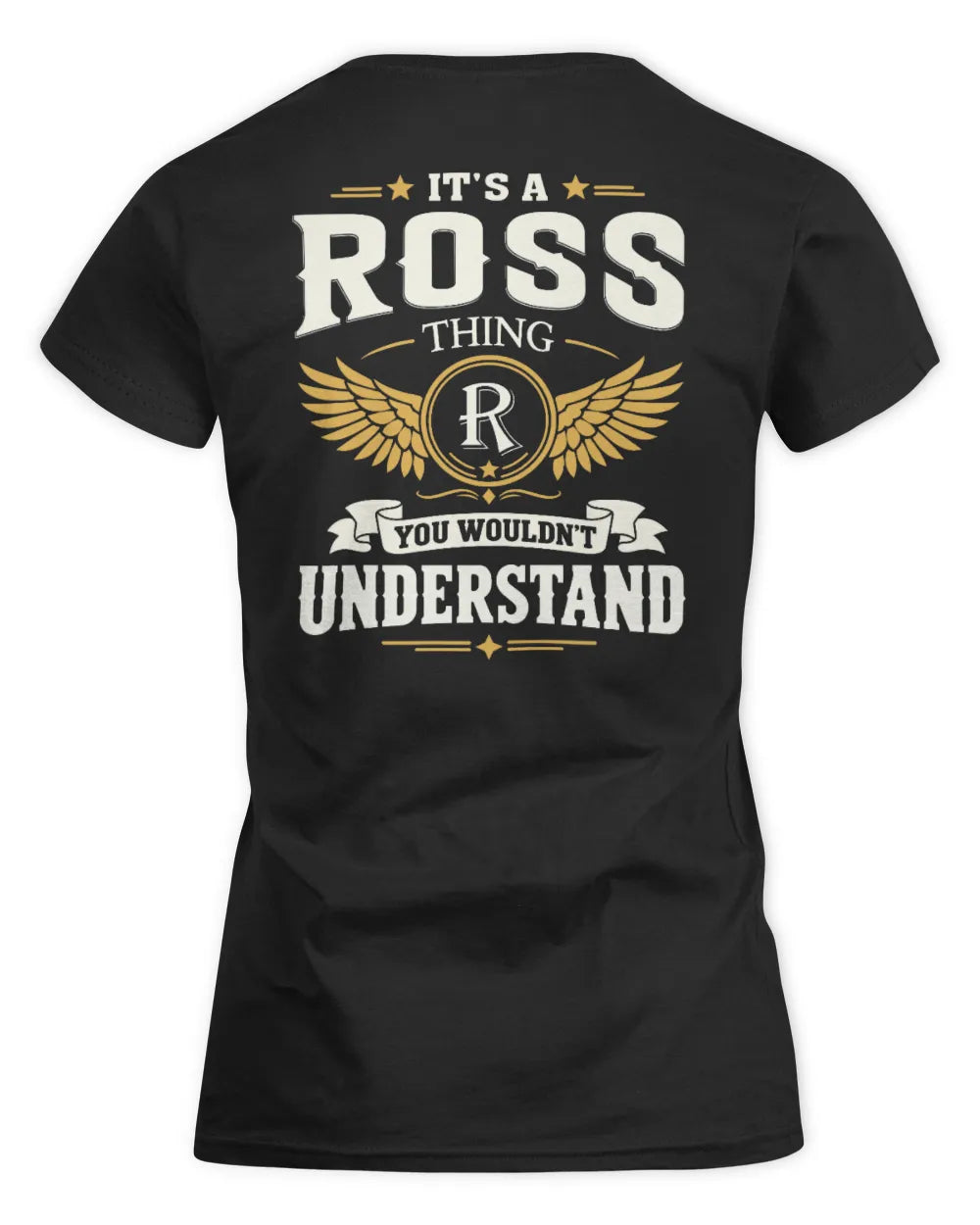 ROSS KT06-M008 It’s a [NAME] Thing – You Wouldn’t Understand | Personalized Vintage T-Shirt - Women's Standard T-Shirt - Black