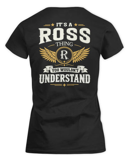 ROSS KT06-M008 It’s a [NAME] Thing – You Wouldn’t Understand | Personalized Vintage T-Shirt - Women's Standard T-Shirt - Black