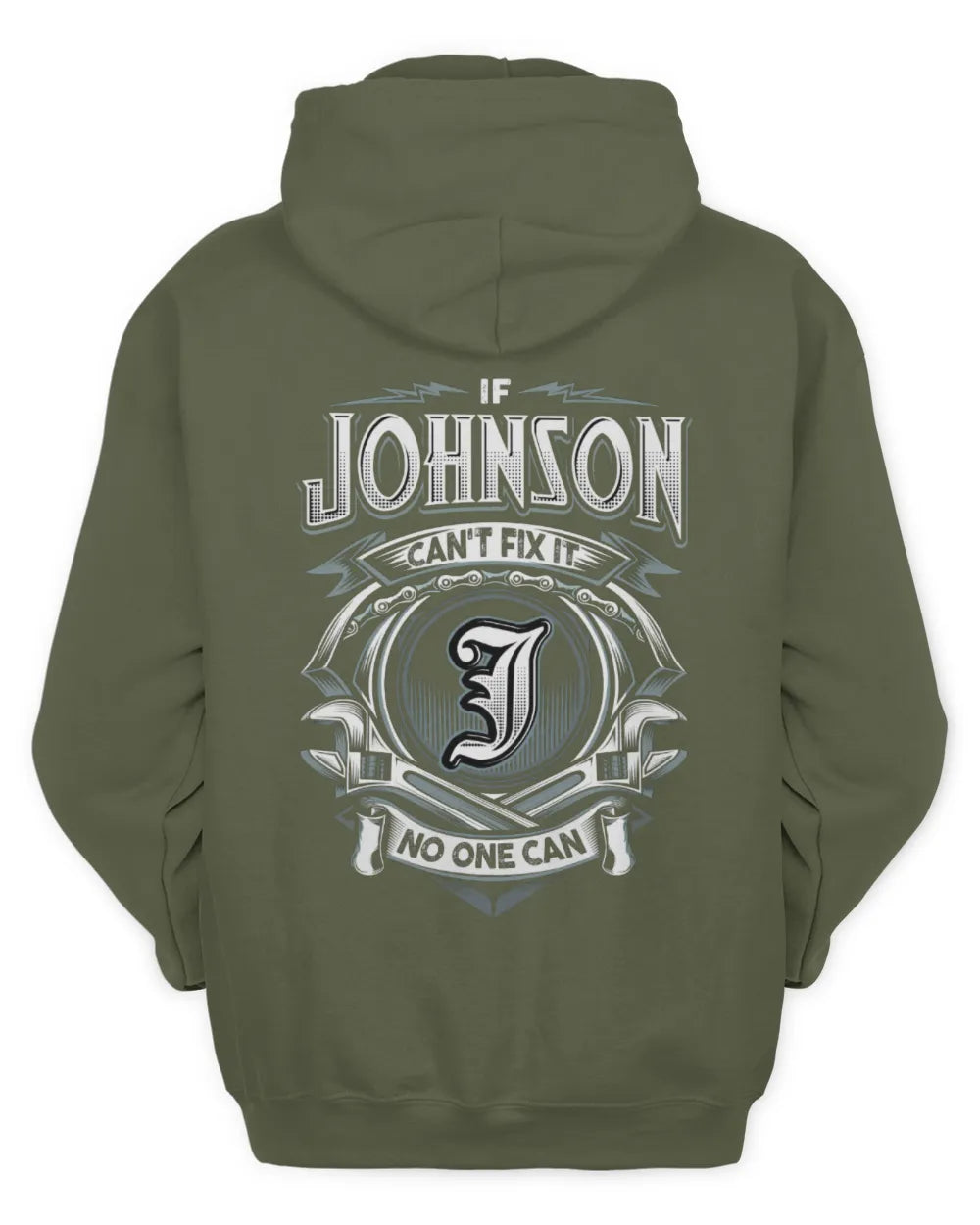 JOHNSON AP81-K4-626 - Personalized Ahmed Quote Apparel “If Ahmed Can't Fix It, No One Can” - Unisex Hoodie - Military Green