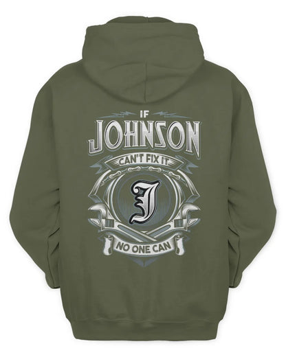 JOHNSON AP81-K4-626 - Personalized Ahmed Quote Apparel “If Ahmed Can't Fix It, No One Can” - Unisex Hoodie - Military Green